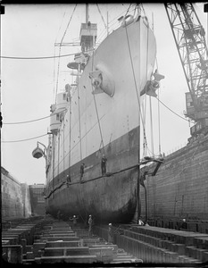 USS Cincinnati dry dock Navy Yard Boston