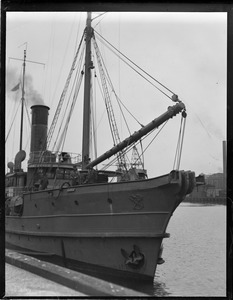 Cable ship Joseph Henry at army base, South Boston