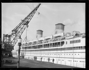 SS Mariposa being launched from South Boston drydock