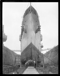 USS Raleigh in South Boston drydock