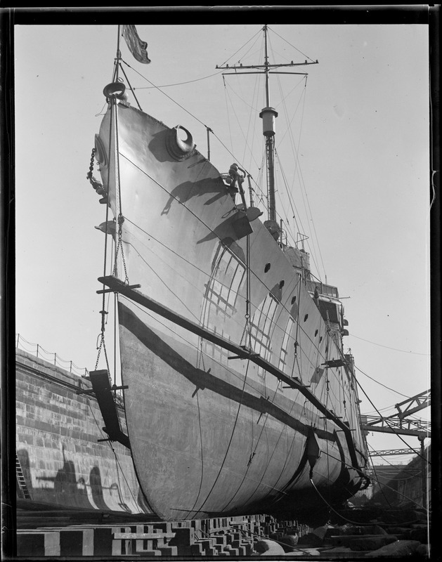 USS Childs in dry dock Navy Yard