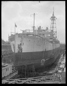 USS Patoka in Navy Yard dry dock