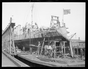 SS Hewley on the Marine Railway at Navy Yard