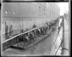 SS George Washington in dry dock