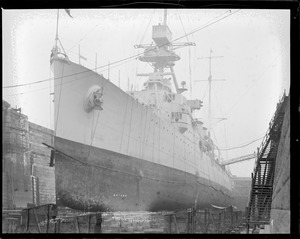 USS Trenton in dry dock at Charlestown Navy Yard