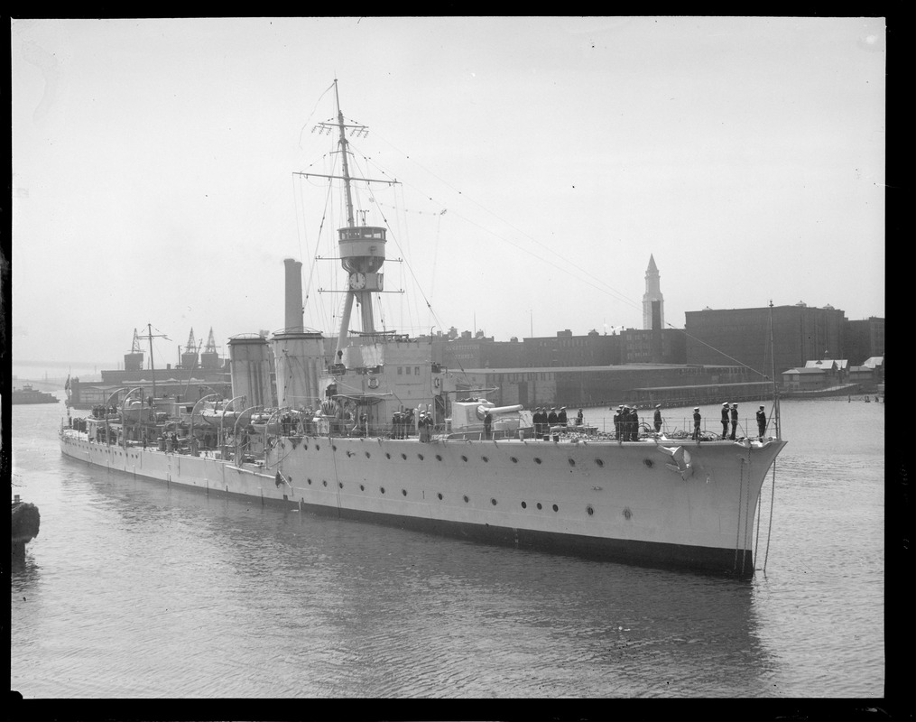 HMS Constance in Boston Harbor - Digital Commonwealth