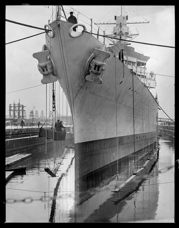 Navy Ship in drydock