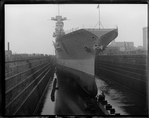 USS Lexington in South Boston drydock