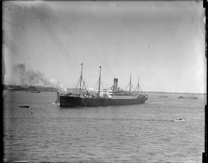 SS Iberian leaving Boston before being torpedoed by German sub July 31