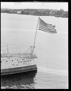 Old Glory flying from USS Detroit