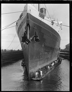 SS Majestic in drydock