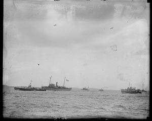 SS George Washington arrives in Boston Harbor with President Wilson on board