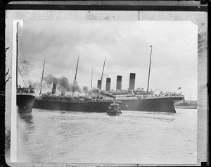 SS Titanic narrowly escapes collision with SS New York at start of maiden voyage from Southampton, England