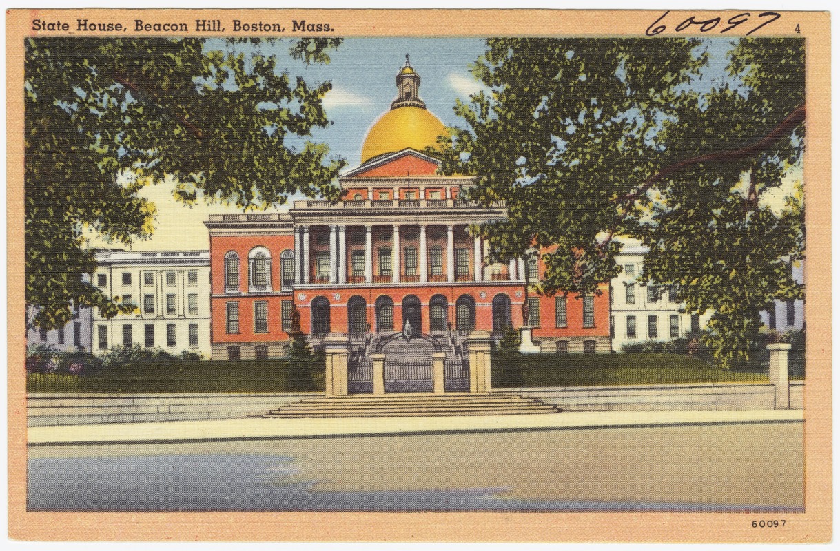 State House, Beacon Hill, Boston, Mass. - Digital Commonwealth