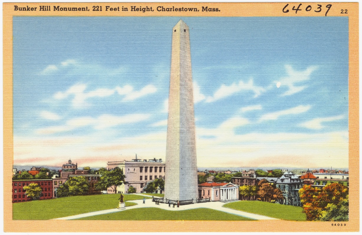Bunker Hill Monument, 221 Feet in Height, Charlestown, Mass.