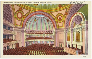 Interior of the Christian Science Church, Boston, Mass.