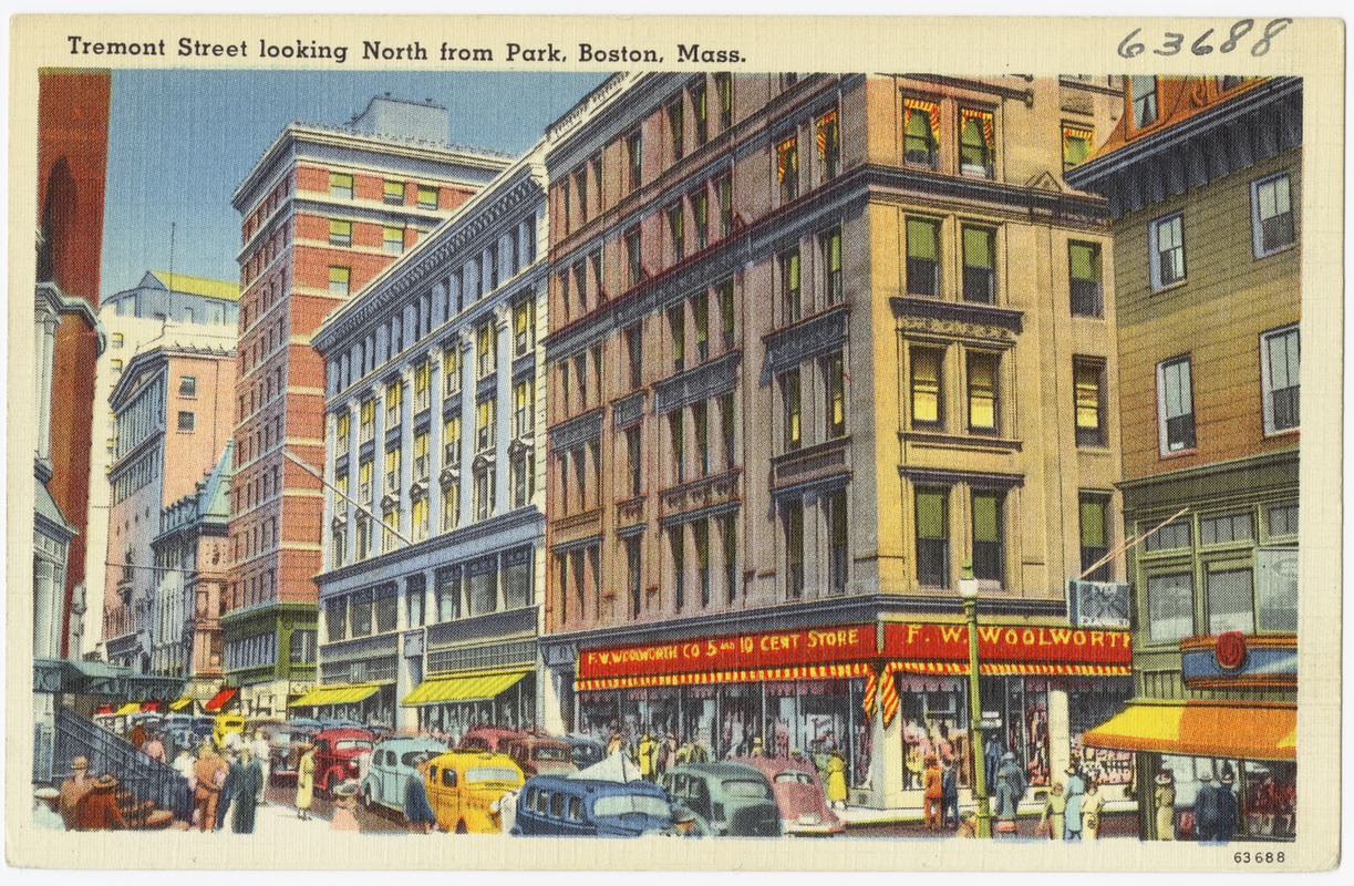 Tremont Street Looking North From Park, Boston, Mass. - Digital ...