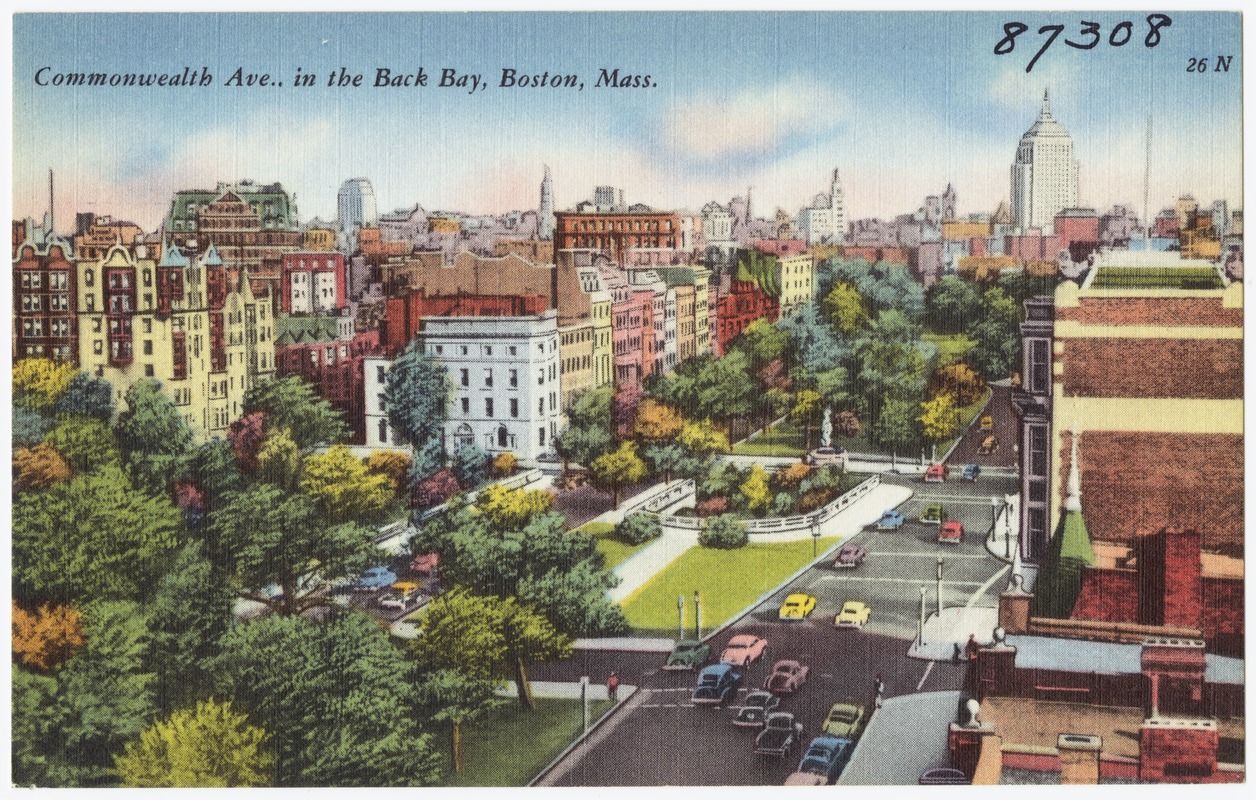 Commonwealth Ave., in the Back Bay, Boston, Mass. Digital Commonwealth