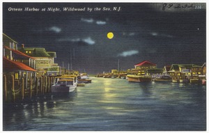 Ottens Harbor at night, Wildwood by the Sea, N. J.