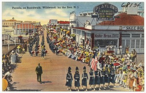 Parade, on boardwalk, Wildwood, by the Sea, N. J.