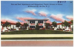 Sun and Surf Apartments and Bungalows, Taylor Avenue at ocean, Wildwood by the Sea, N. J.