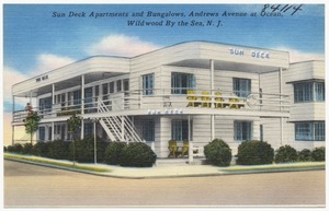 Sun Deck Apartments and Bungalows, Andrew Avenue at ocean, Wildwood by the Sea, N. J.