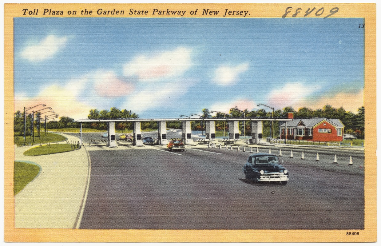 Toll plaza on the Garden State Parkway of New Jersey