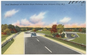 Dual roadways of Garden State Parkway near Atlantic City, N. J.