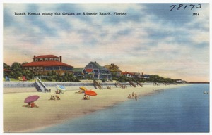 Beach homes along the ocean at Atlantic Beach, Florida