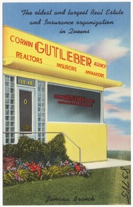 Corwin Gutleber Agency, realtors, insurors, appraisors -- the oldest and largest real estate and insurance organization in Queens