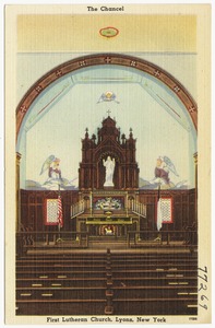 The chancel, First Lutheran Church, Lyons, New York.