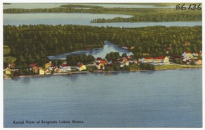 Aerial view of Belgrade Lakes, Maine
