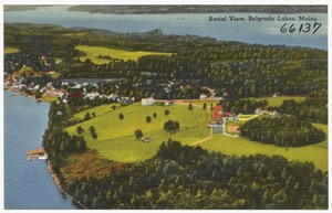 Aerial view, Belgrade Lakes, Maine