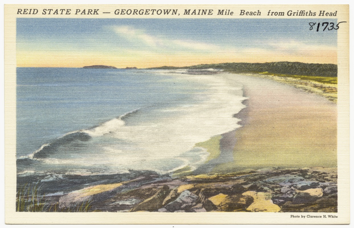 Reid State Park -- Georgetown, Maine, mile beach from Griffiths Head