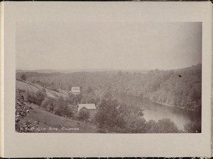 Wachusett Reservoir, dam site, from the northeast, on hill near Boylston Street, Clinton, Mass., 1895