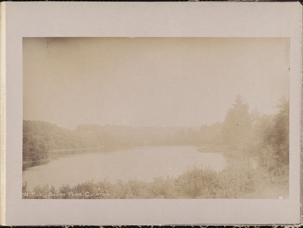Wachusett Reservoir, Sandy Pond, from the north, Clinton, Mass., 1895