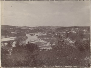 Wachusett Reservoir, looking south up the valley toward South Clinton, near Kiesling's house, Clinton, Mass., Mar. 9, 1896