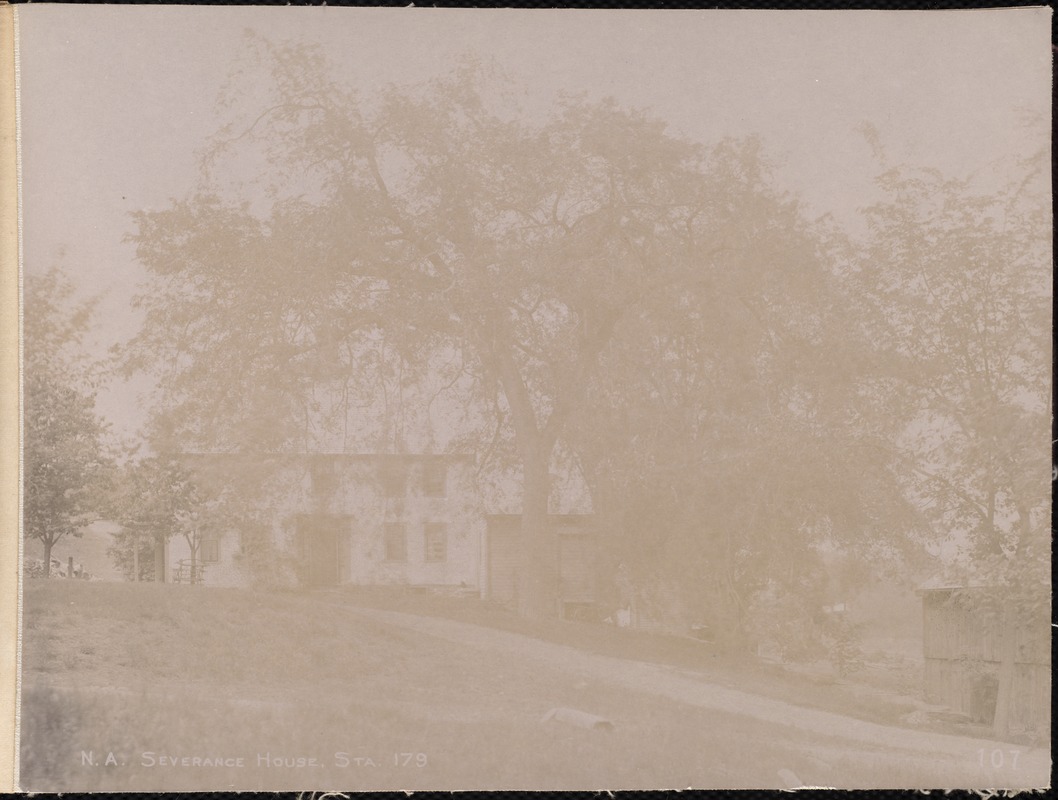 Wachusett Aqueduct, Nathan and Elizabeth S. Severance's house, south side, station 179, Berlin, Mass., May 23, 1896