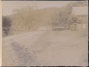 Wachusett Aqueduct, Nathan and Elizabeth S. Severance's house, road crossing in front, station 180, Berlin, Mass., May 27, 1896
