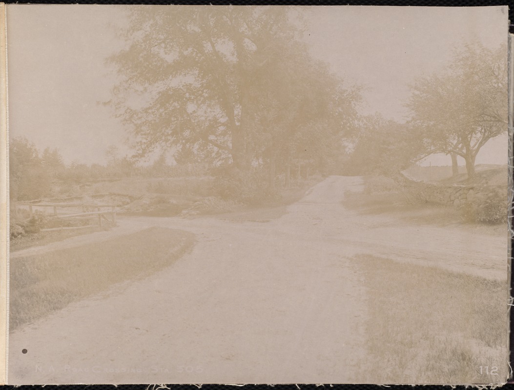 Wachusett Aqueduct, Philip G. Hilliard's house, road crossing, south of house, station 305, Northborough, Mass., May 27, 1896