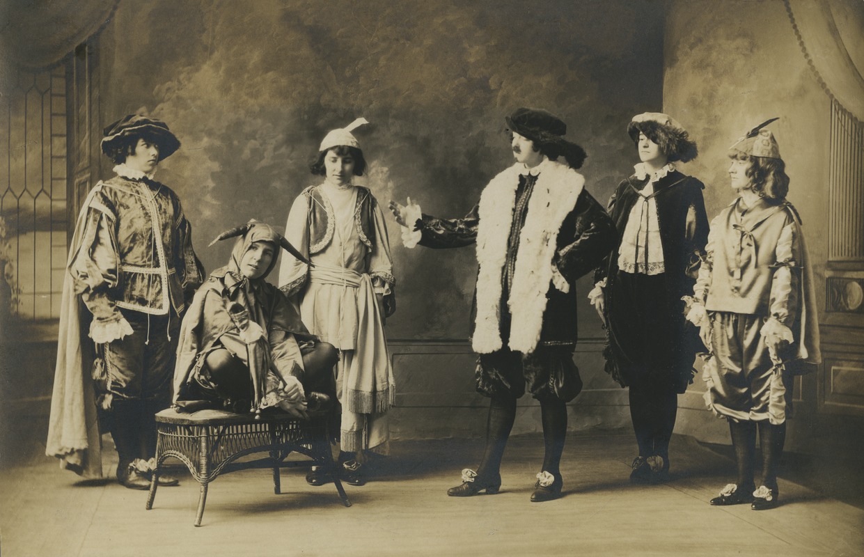 Cast members from a Bridgewater Normal School production of "Twelfth Night"