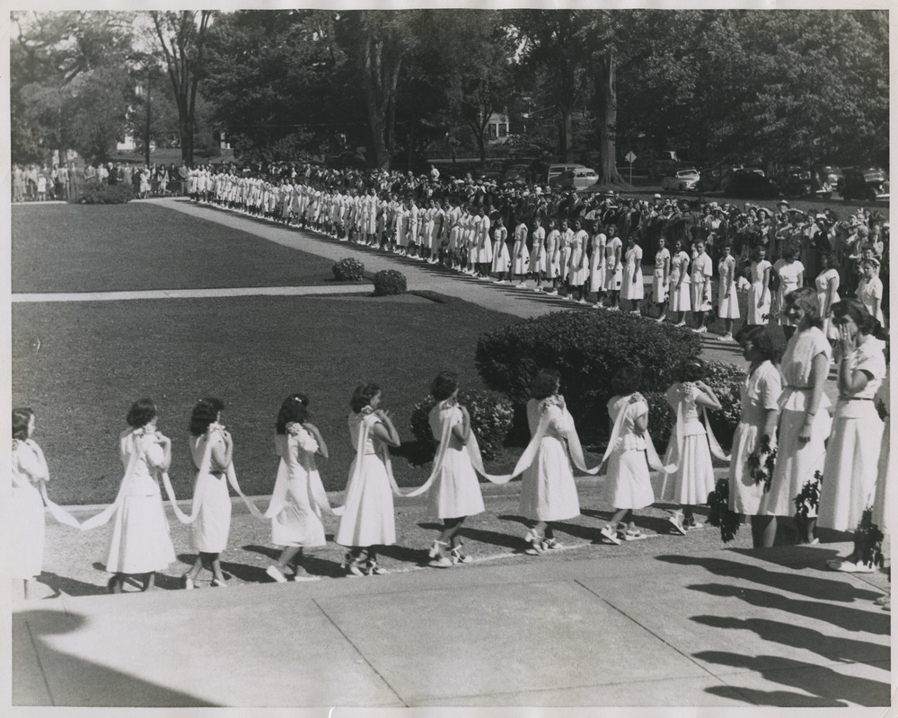 Graduation procession, State Teachers College at Bridgewater, Massachusetts
