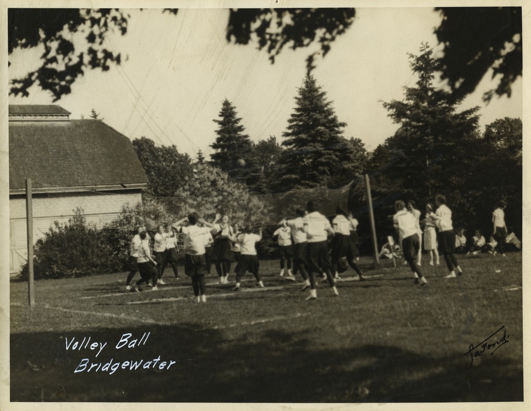 Volleyball game, State Normal School at Bridgewater, Massachusetts