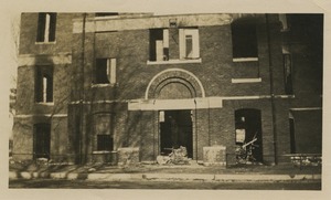 Campus fire - remains of the Normal School Building after the fire, December 1924
