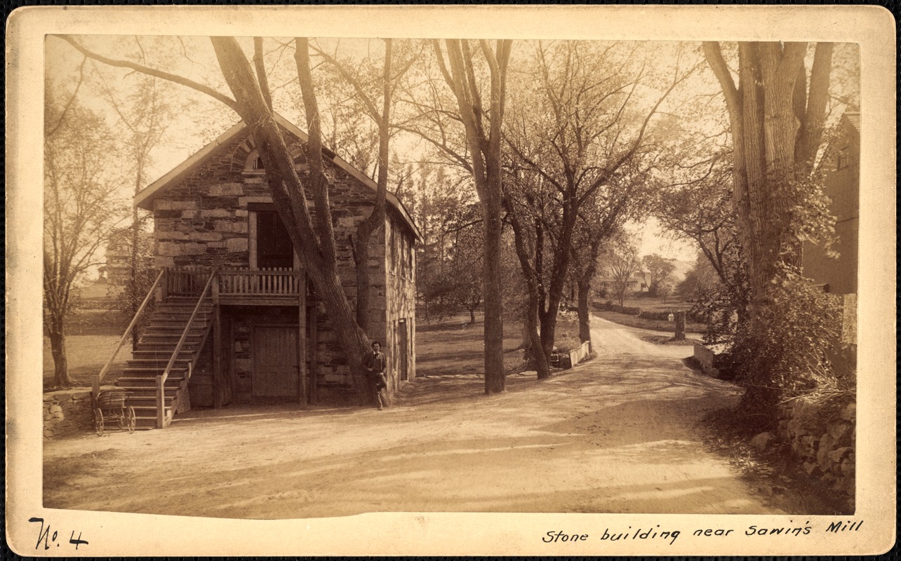 Sudbury Reservoir, real estate, Stone building near Sawin's Mill, Southborough, Mass., ca. 1893