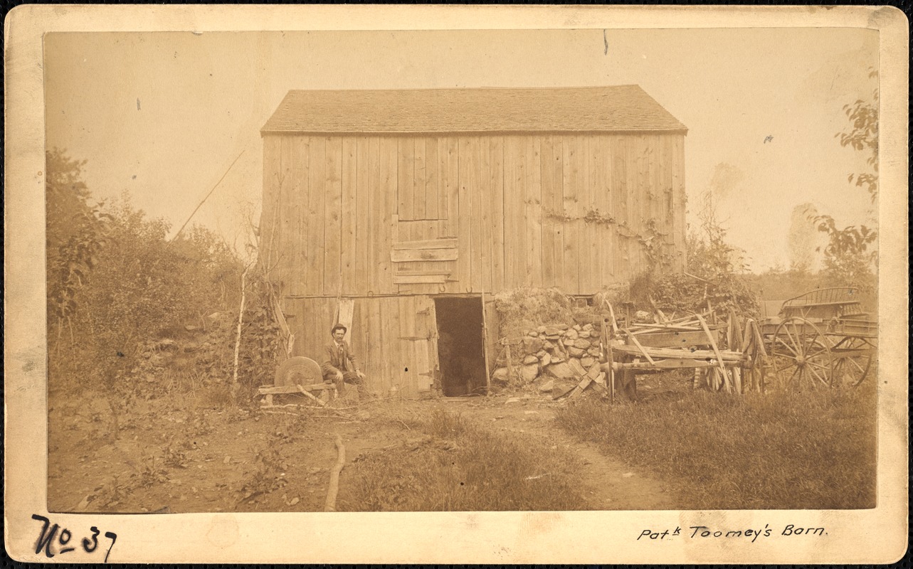 Sudbury Reservoir, real estate, Patrick Tommey's Barn, Southborough, Mass., ca. 1893