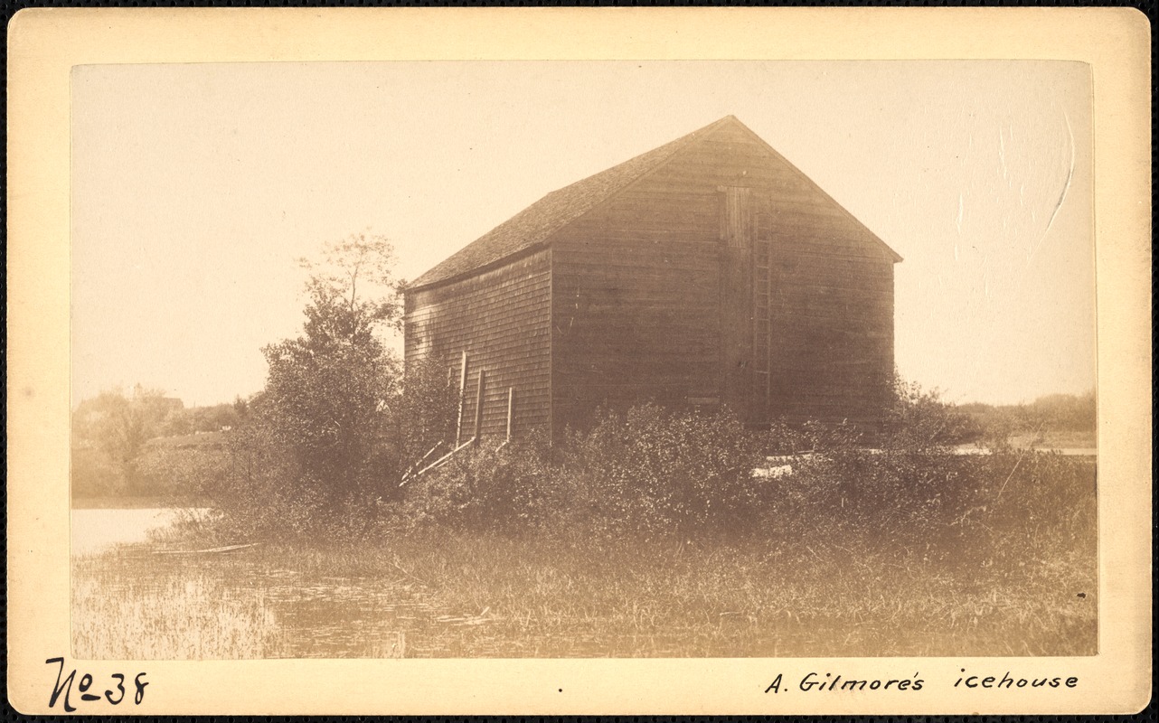 Sudbury Reservoir, real estate, A. Gilmore's icehouse, Southborough, Mass., ca. 1893