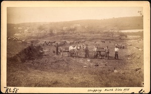 Sudbury Reservoir, construction, stripping north side hill, Southborough, Mass., ca. 1894