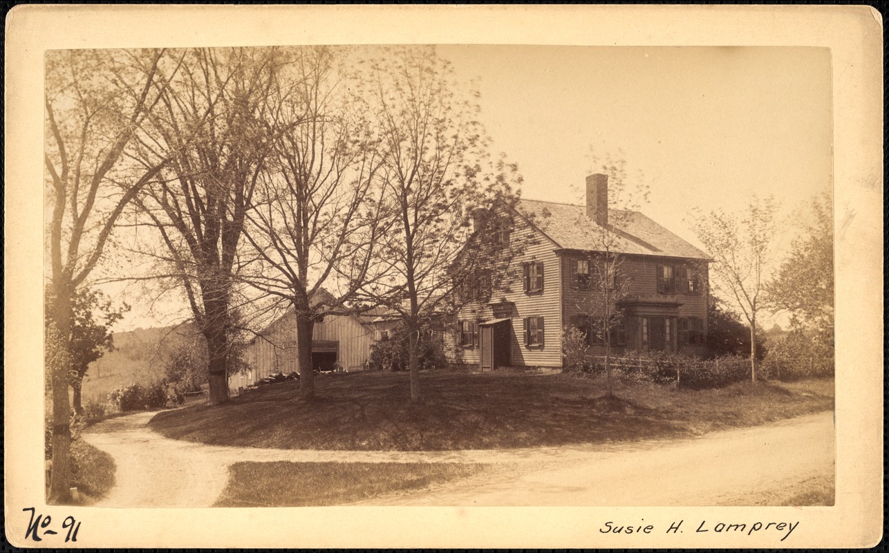 Sudbury Reservoir, real estate, Susie H. Lamprey, house and barn, Southborough, Mass., ca. 1893