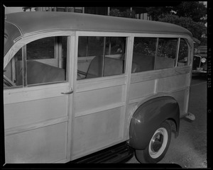 Studebaker wood-paneled station wagon outside the New Ocean House